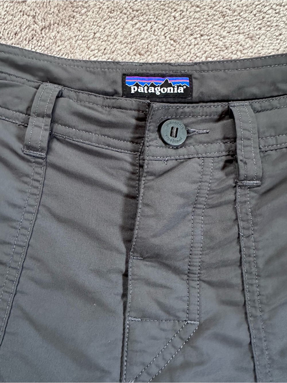 Patagonia Wavefarer Stand Up Hiking Outdoor Shorts Gray Size 34 - Picture 5 of 12